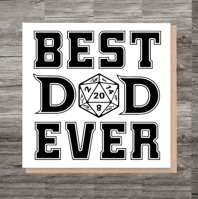 Dungeons and Dragons Father's Day Card, Card for Dad